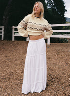 Miriah Maxi Skirt White Petite