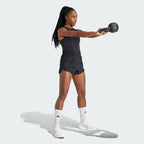 Women's adidas Pacer All Gym Seasonal Rib High-Rise Tonal 3-Stripes Shorts