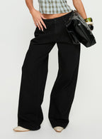 Serenitia Mid Rise Relaxed Jeans Jet Black