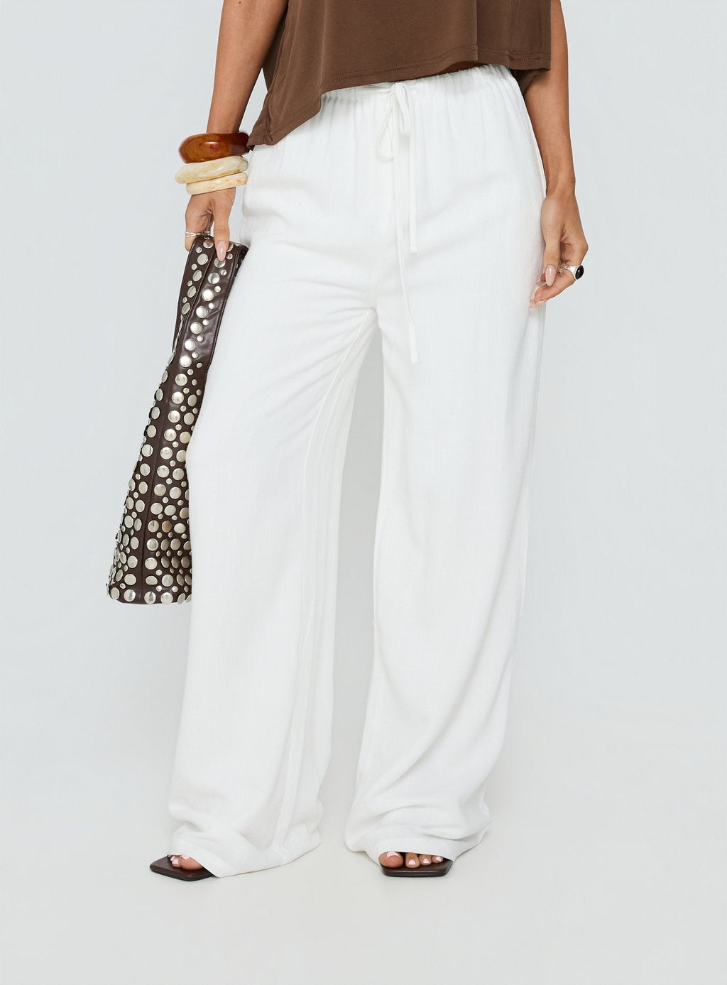 Parklea Linen Blend Pants White