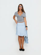 With Kindness Midi Skirt Blue