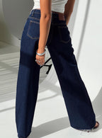 Darla Low Rise Straight Leg Jean Dark Blue Wash Petite