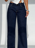 Darla Low Rise Straight Leg Jean Dark Blue Wash Petite