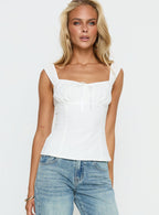 Garconne Textured Top White