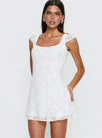Lucienna Mini Dress White Floral