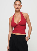 Whimsy Halter Top Red