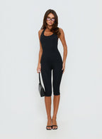 Daily Define 3/4 Capri Jumpsuit Black