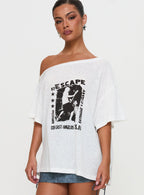 Kippa Off The Shoulder Tee White