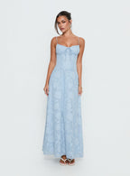 Members Only Maxi Dress Blue Burnout