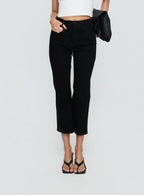 Cindee High Rise Cropped Jeans Jet Black