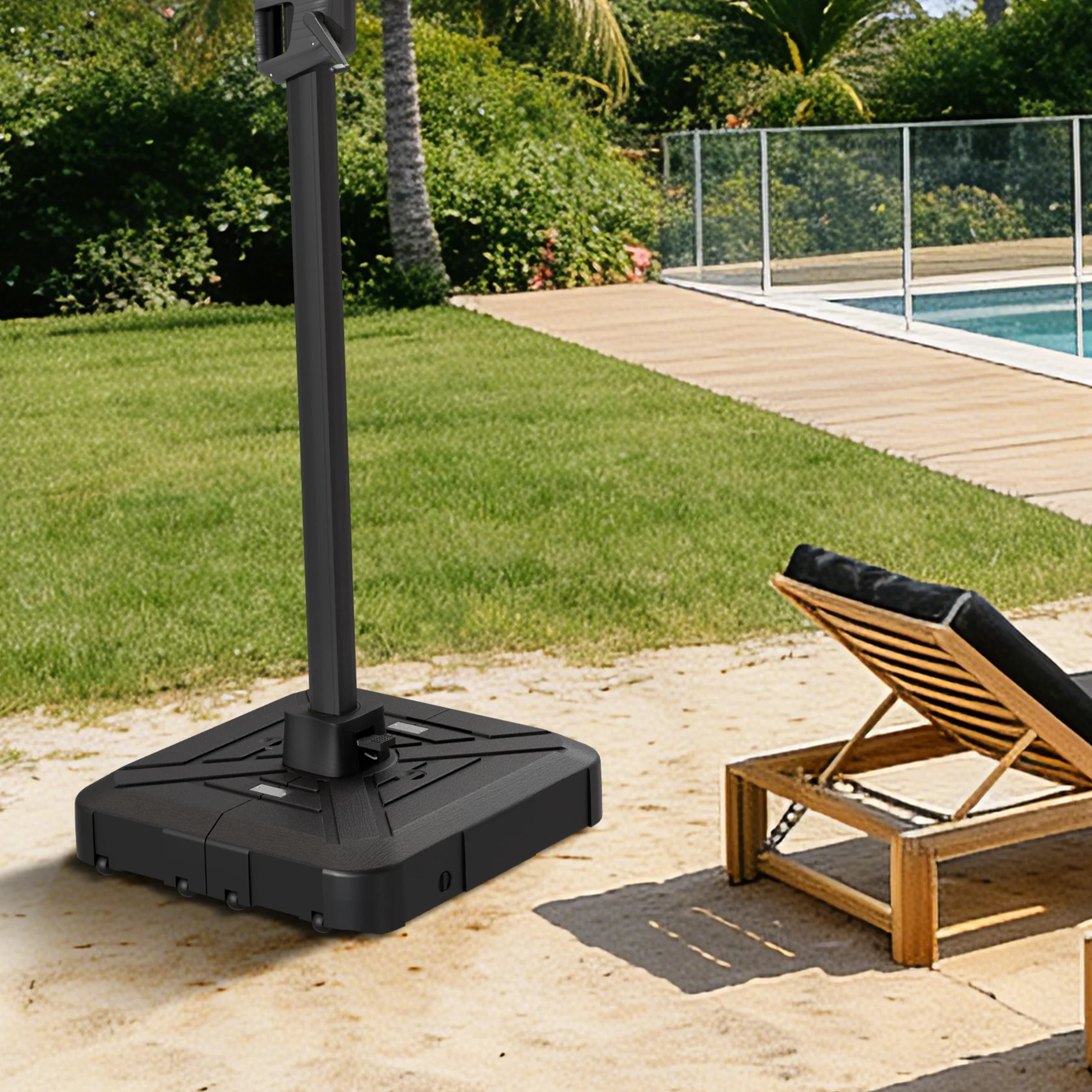 Cantilever Outdoor Patio Umbrella with Led Lights