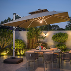 Cantilever Outdoor Patio Umbrella with Led Lights