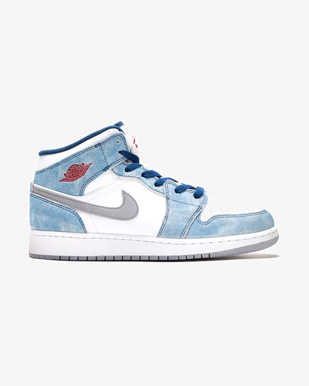 NIKE AIR JORDAN1 MID GS FRENCH BLUE FIRE RED