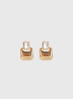 Luminary Diamante Detail Earrings Gold