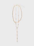 Jasenia Layered Y Necklace Gold