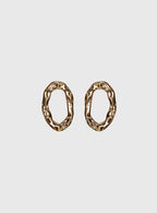 Rumie Oval Earrings Gold
