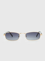 Soft Launch Rectangular Sunglasses Gold / Grey