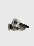 All A Blur Faux Leather Belt Black