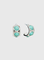 Endellion Hoop Earrings Silver / Turqouise