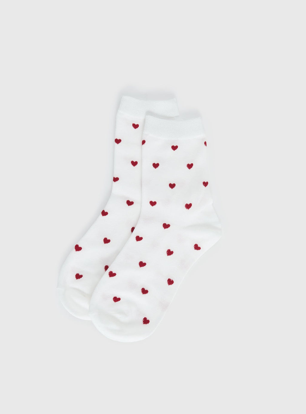 Sweet Heart Socks White / Red