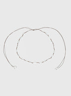 Delle Pearl Detail Wrap Belt Brown