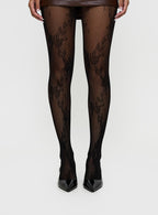 Murmur Lace Stockings Black