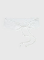 Spin The Bottle Lace Belt White