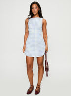 Alfalfa Mini Dress Blue Check