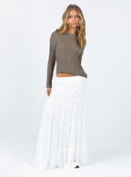 Miriah Maxi Skirt White Petite
