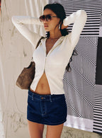Rhode Mini Skort Blue Denim