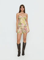 Starsigns Lace V Neck Mini Dress Animal Splice