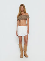 Ode To Love Mini Skort White