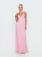 Jadira Scarf Maxi Dress Light Pink