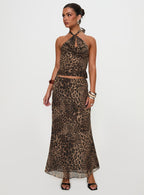 Eleganza Maxi Skirt Leopard Petite