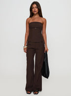 Irresistible Strapless Top Chocolate