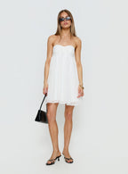 Kaimilla Strapless Sweetheart Mini Dress White