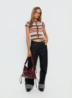 Norelai Short Sleeve Knit Top Multi Stripe