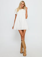 Bethanne Babydoll Mini Dress White