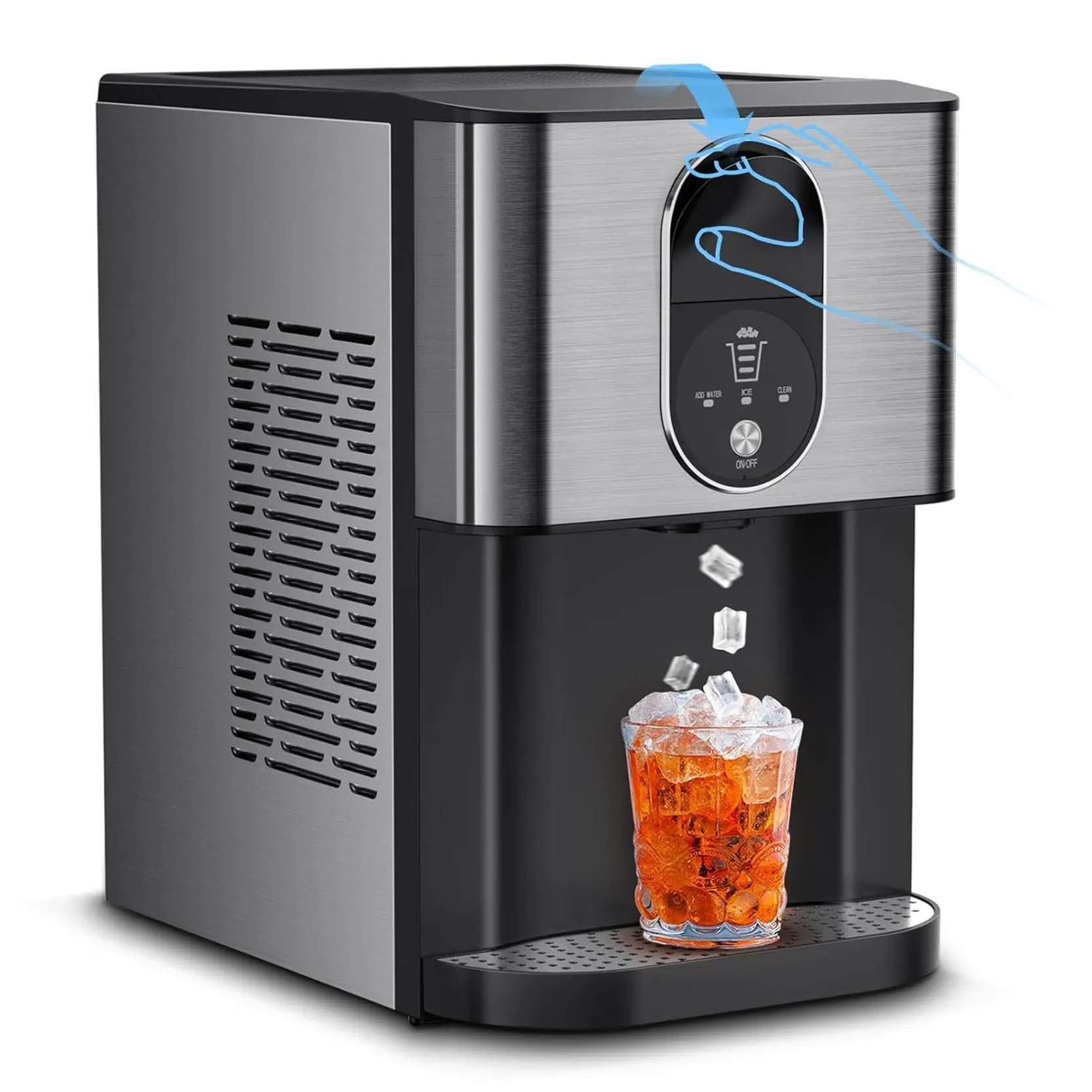 🏆 44 lbs of Soft Crunchable Ice Daily – Countertop Nugget Ice Maker with Dispenser | Perfect for Drinks, Smoothies & More 🍹✨