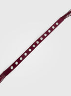Maysie Faux Suede Tassel Belt Cherry