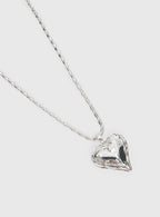 Fascinated Heart Pendant Necklace Silver