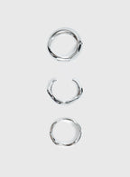 Hot Gossip Cuff Set Silver