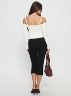 Baseline Rib Capri Pants Black Tall
