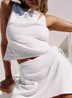 Penelopie Backless Top White