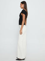 Catiana Low Rise Wide Leg Jeans White