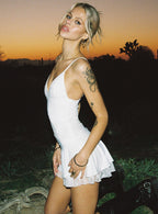 Love Is Alive Lace Mini Dress White