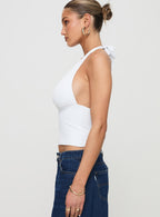 Whimsy Halter Top White