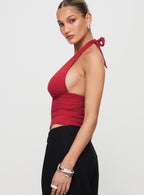 Whimsy Halter Top Red