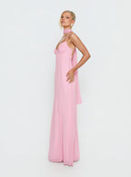 Jadira Scarf Maxi Dress Light Pink