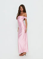 Azura Off The Shoulder Maxi Dress Pink
